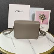 Celine Teen Triomphe Bag In Shiny Calfskin Teen Pebble - 18.5x13.5x7cm - 3