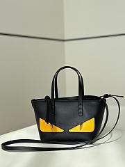 Fendi Roll Mini Lunar New Year Black Leather Mini Bag - 15.5x13x11cm - 1