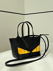 Fendi Roll Mini Lunar New Year Black Leather Mini Bag - 15.5x13x11cm - 4