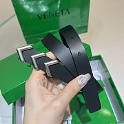 Bottega Veneta Cintura Arrow Bucket Leather Belt Black 2cm - 1