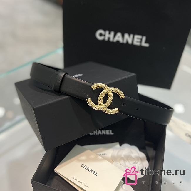 Chanel Belt Black 17111 3cm - 1