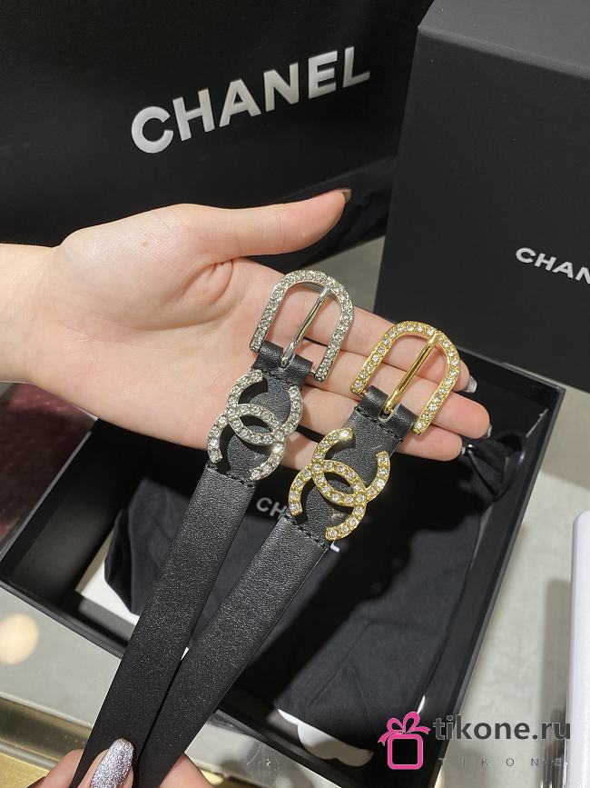 Chanel Belt Black 17113 2cm - 1