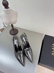 Alaia Art Deco Slingbacks in Mirror Calfskin 90mm - 5