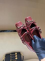 Gucci Horsebit Ballet Flat Rosso Ancora Red Leather - 5