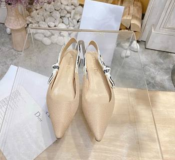 J'Adior Slingback Flat Nude Technical Fabric 