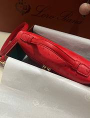 Polo Piana Extra Pocket L19 Ostrich Leather Red Hardware - 11x19x7cm - 2