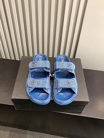 Chanel Mules Denim Blue 