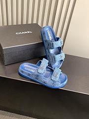 Chanel Mules Denim Blue  - 4