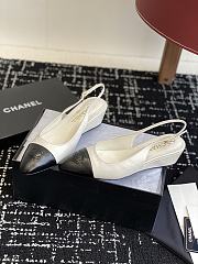 Chanel Slingbacks Lambskin White 4.5cm - 4