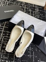 Chanel Slingbacks Lambskin White 4.5cm - 3