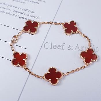 VCA Vintage Alhambra Carnelian Bracelet 