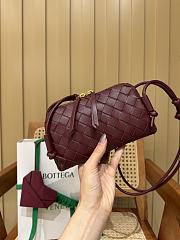 Bottega Veneta Intrecciato Concert Pouch Burgundy - 18.5x11.5x8.5cm - 6