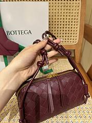 Bottega Veneta Intrecciato Concert Pouch Burgundy - 18.5x11.5x8.5cm - 5