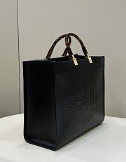 Fendace Sunshine Medium Black Calf Leather Bag - 35x31x17cm - 3