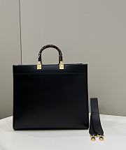 Fendace Sunshine Medium Black Calf Leather Bag - 35x31x17cm - 2