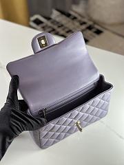 Chanel Mini Flap Top Handle Purple Lambskin Gold Hardware - 12x20x6.5cm - 2