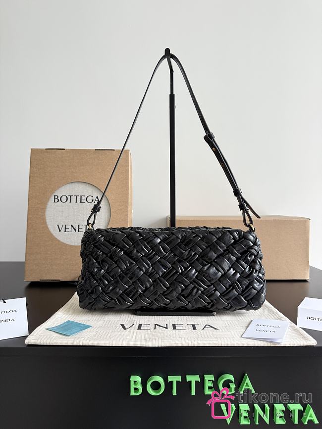 Bottega Veneta Kalimero Cha Cha Black - 28.5x15x6cm - 1