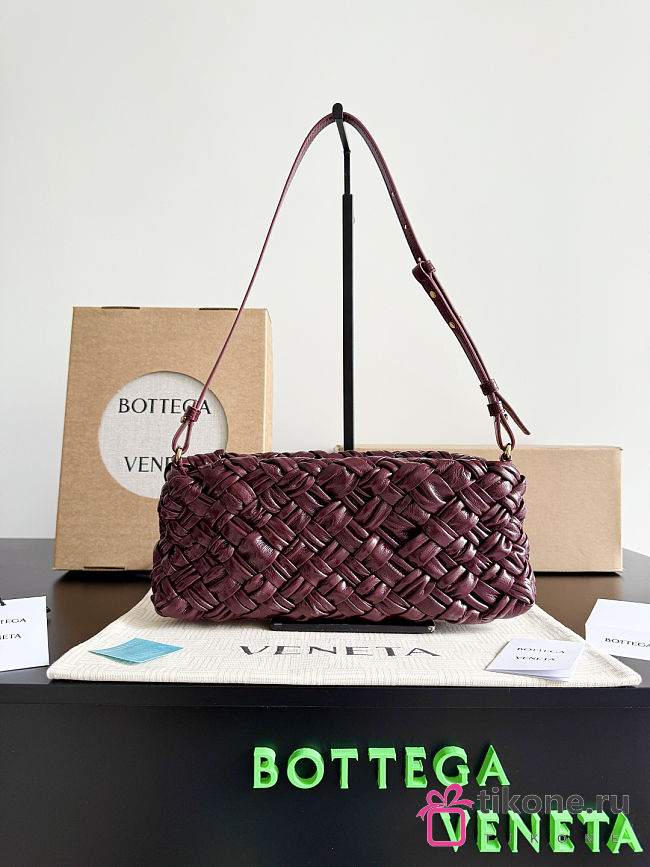 Bottega Veneta Kalimero Cha Cha Burgundy - 28.5x15x6cm - 1