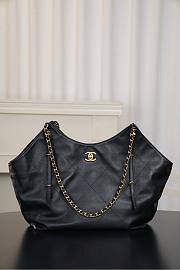 Chanel Maxi Shopping Bag Calfskin and Gold Tone Metal Black - 59x36x13cm - 1