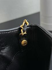 Chanel 31 Nano Shopping Bag Suede Calfskin Lambskin Gold Tone Metal Black - 20.5x17.5cm - 2