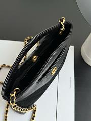 Chanel 31 Nano Shopping Bag Suede Calfskin Lambskin Gold Tone Metal Black - 20.5x17.5cm - 4