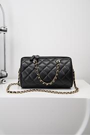 Chanel Clutch With Chain Grained Calfskin Gold Tone Metal Black - 18.5x11.5x11cm - 5