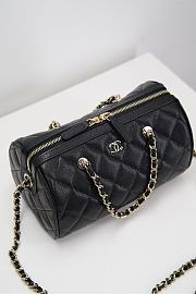 Chanel Clutch With Chain Grained Calfskin Gold Tone Metal Black - 18.5x11.5x11cm - 4