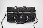 Chanel Clutch With Chain Grained Calfskin Gold Tone Metal Black - 18.5x11.5x11cm - 2