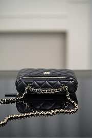 Chanel Long Vanity with Chain Lambskin Imitation Pearls Gold Metal Black - 17x9.5x8cm - 3