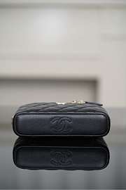 Chanel Long Vanity with Chain Lambskin Imitation Pearls Gold Metal Black - 17x9.5x8cm - 4