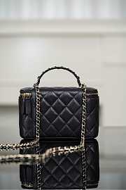 Chanel Long Vanity with Chain Lambskin Imitation Pearls Gold Metal Black - 17x9.5x8cm - 6