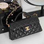 Chanel Mini Flap Bag with Top Handle Lambskin Black - 20x14x5.5cm - 4