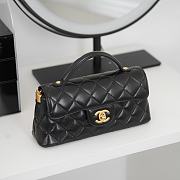 Chanel Mini Flap Bag with Top Handle Lambskin Black - 20x14x5.5cm - 3