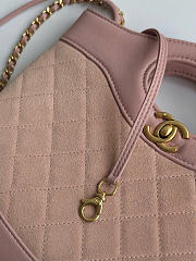 Chanel 31 Mini Shopping Bag Suede Calfskin Lambskin Gold Tone Metal Light Pink - 23x22x5cm - 2