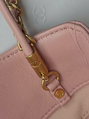 Chanel 31 Mini Shopping Bag Suede Calfskin Lambskin Gold Tone Metal Light Pink - 23x22x5cm - 3