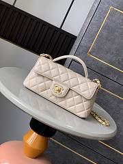 Chanel Mini Flap Bag with Top Handle Lambskin Beige - 20x14x5.5cm - 1