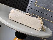 Chanel Mini Flap Bag with Top Handle Lambskin Beige - 20x14x5.5cm - 6