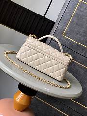 Chanel Mini Flap Bag with Top Handle Lambskin Beige - 20x14x5.5cm - 5