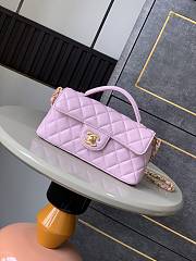 Chanel Mini Flap Bag with Top Handle Lambskin Pink - 20x14x5.5cm - 1