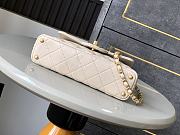 Chanel Small Flap Bag With Top Handle Lambskin Beige - 22x11.5x6cm - 4