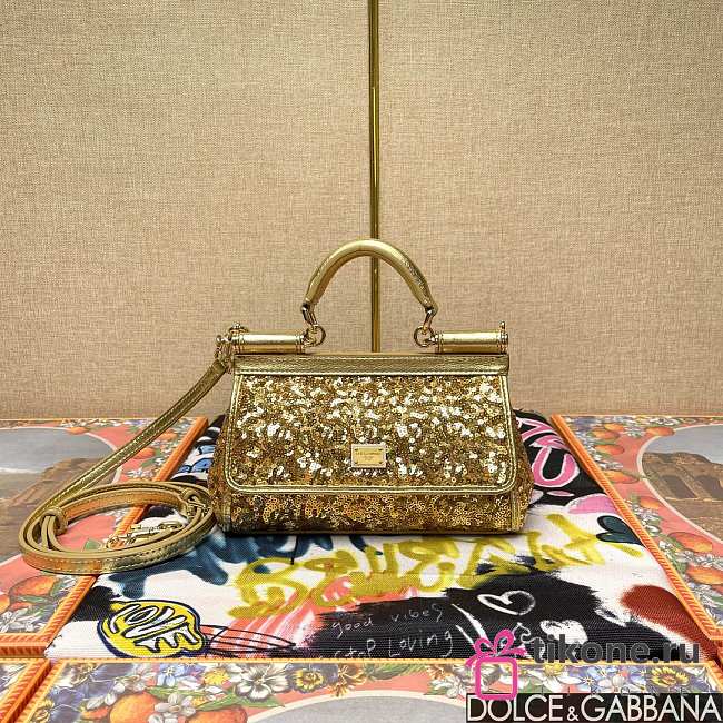Dolce&Gabbna Gold BlingBling Mini Sicily - 18x11x6cm - 1