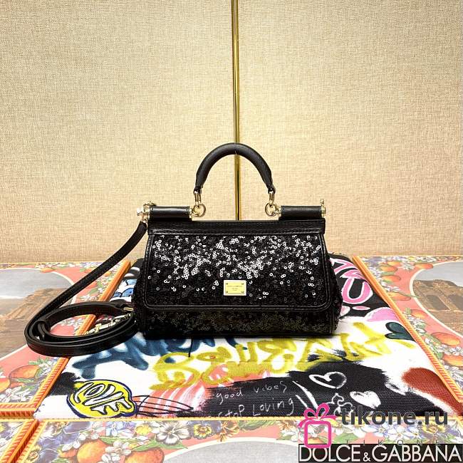 Dolce&Gabbna Black BlingBling Mini Sicily - 18x11x6cm - 1