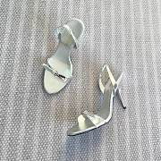 Miumiu Silver Patent Leather Sandals 105mm - 5