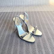 Miumiu Silver Patent Leather Sandals 105mm - 4