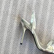Miumiu Silver Patent Leather Sandals 105mm - 3