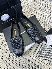 Chanel CC Gold Loafers Full Black  - 1
