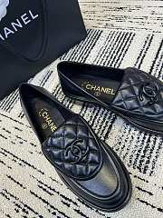Chanel CC Gold Loafers Full Black  - 5