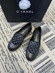 Chanel CC Gold Loafers Full Black  - 4