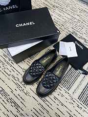 Chanel CC Gold Loafers Full Black  - 2