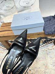 Prada Black Mesh Fabric Slingback Pumps 75mm - 5